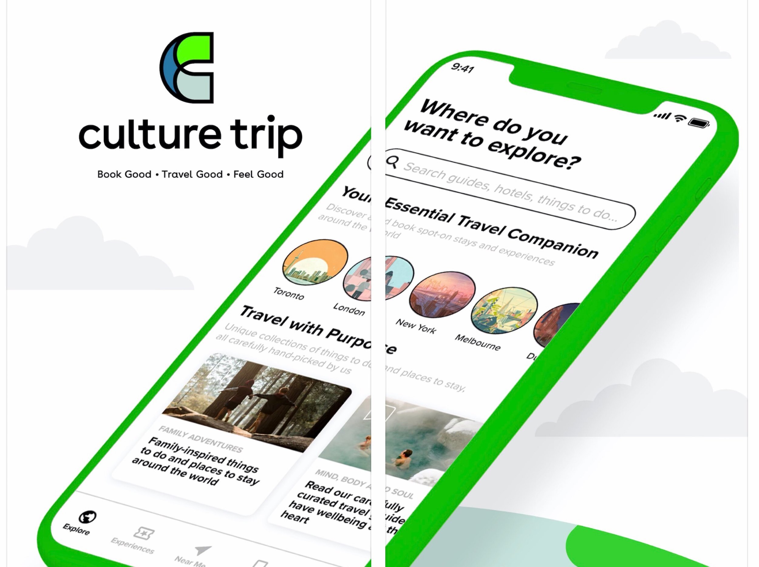 Travel app screenshot from Culture Trip