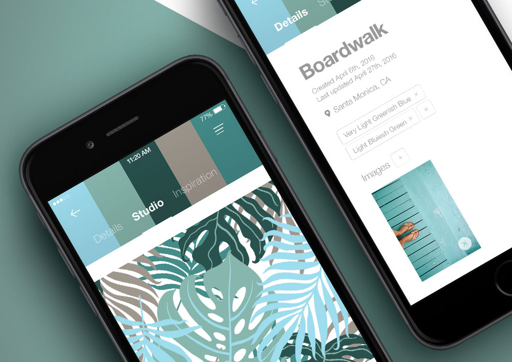 Pantone Studio app on Iphone