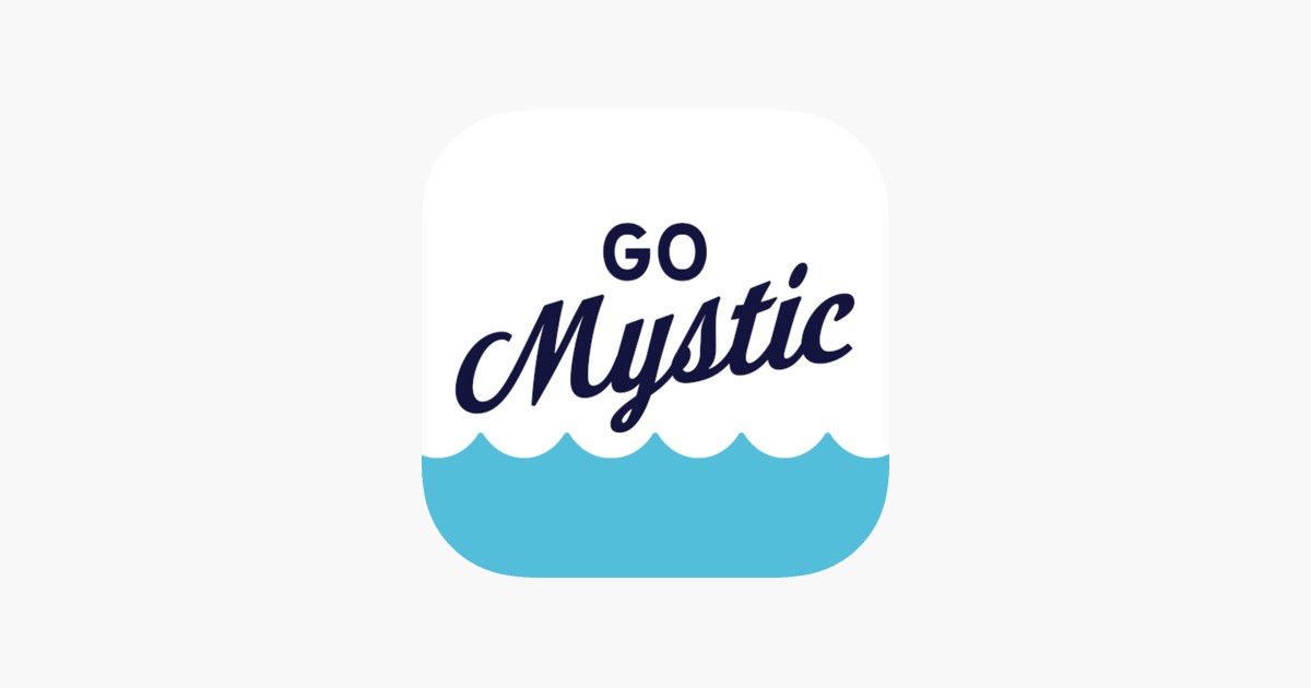 A sticker showing the phrase "Go Mystic" in bold