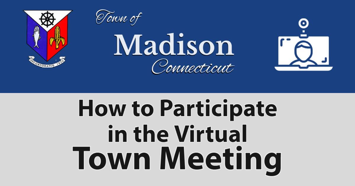 Image showing instructions for participating in the Madison Connect virtual town meeting.